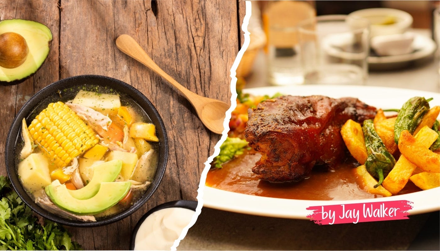 Ajiaco and Lechona: Colombian dishes